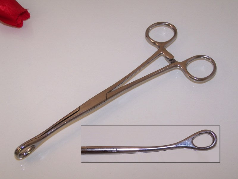 Foerster Clamps w/ lock Curved 7" - Stainless Steel [12 Pcs Box]