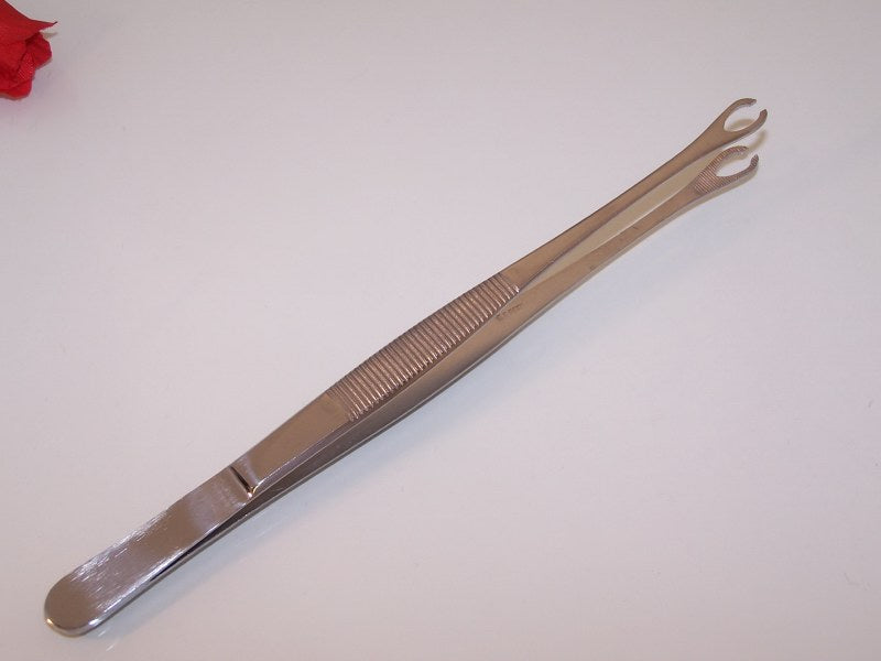 Foerster Slotted Round Tweezer 7" - Stainless Steel [12 Pcs Box]