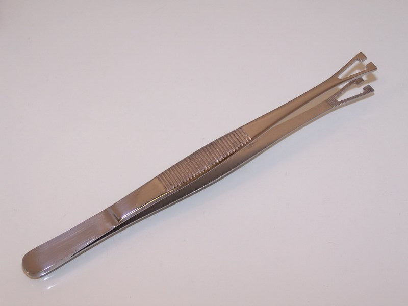 Pennington Slotted Tip Tweezer 6" - Stainless Steel [12 Pcs Box]