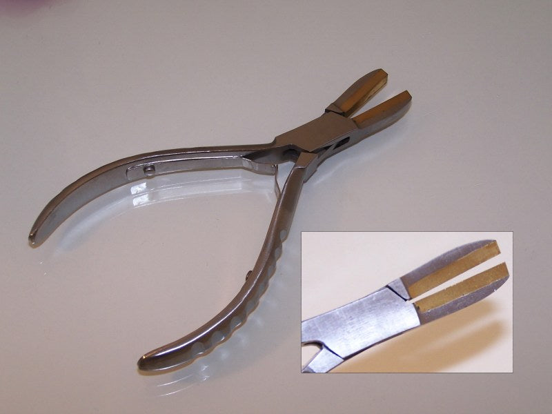 Flat Brass Tip Plier 5.5" - Stainless Steel [12 Pcs Box]