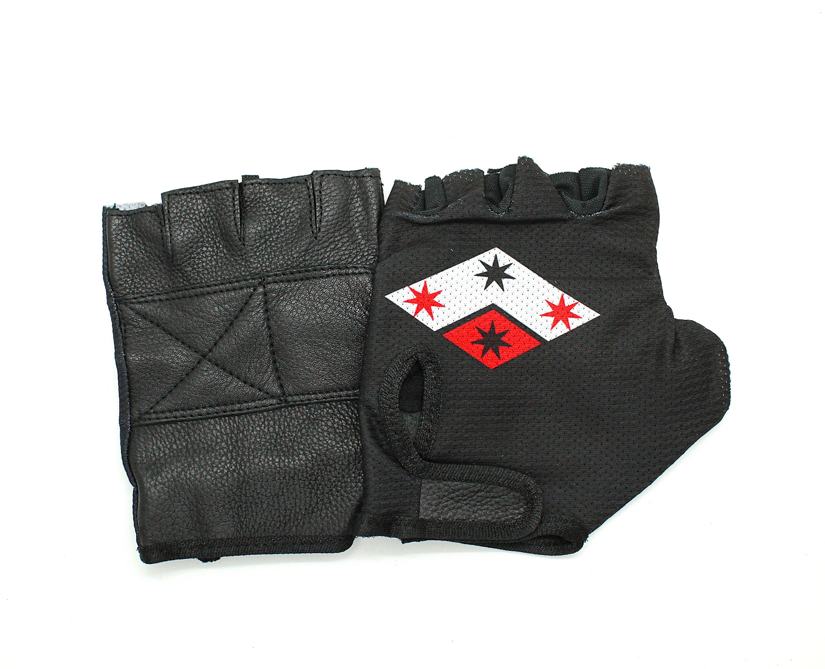 Black Leather Mesh Gloves [10 Pairs Pack]